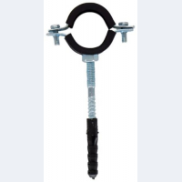 Хомут 2 1/2" (75-80)  ст+рез упл. + дюбель + шпилька